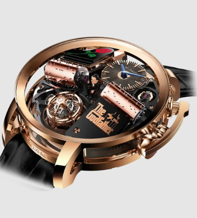 Review Jacob & Co opera godfather rose gold OP110.40.AG.AA.A Replica watch
